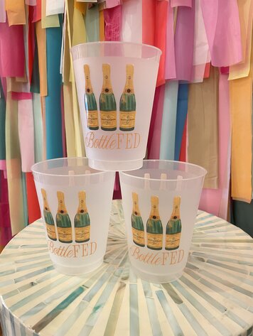 Sip Hip Hooray Bottle Fed Champagne Cups - Pack of 6