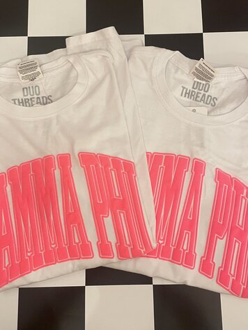 Duo Threads Varsity Arch Puff Tee - Gamma Phi Beta