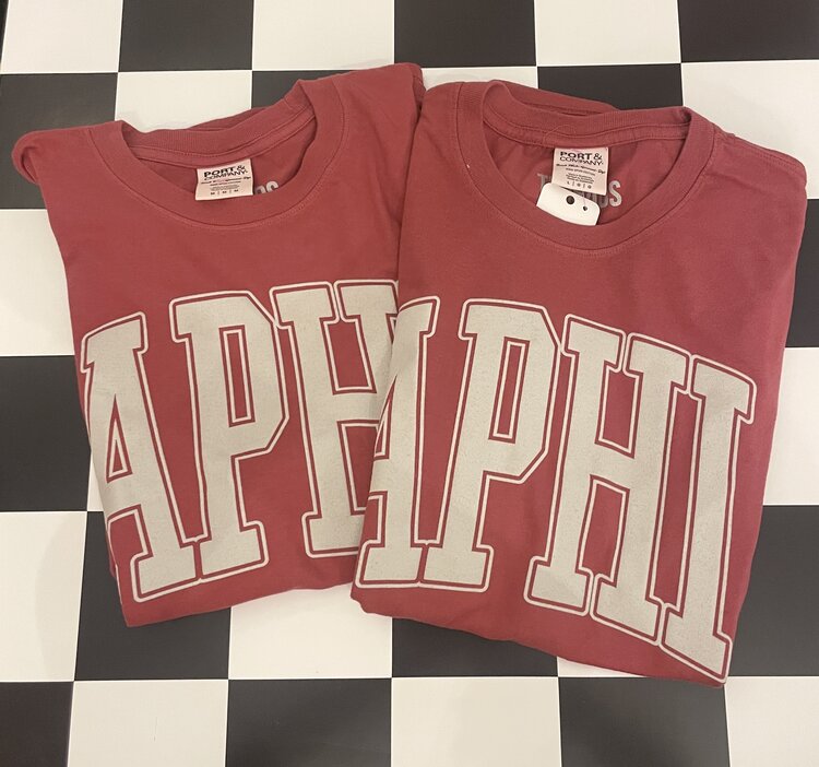 Duo Threads Varsity Puff Arch Tee- Alpha Phi