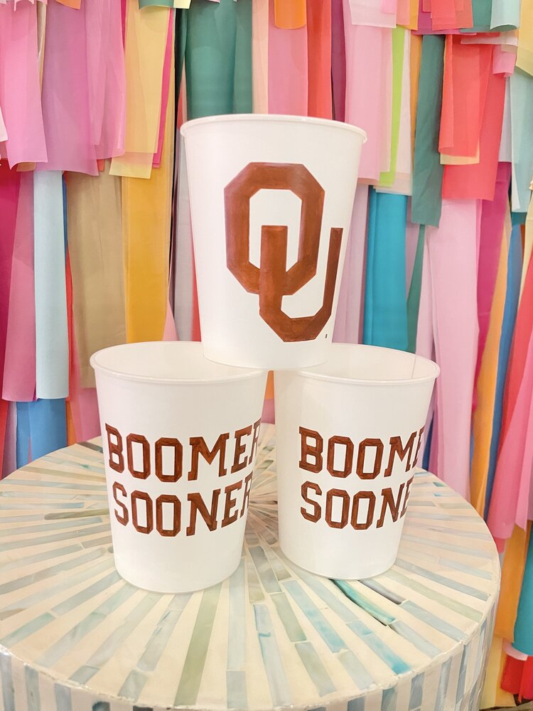 Foster OU Boomer Sooner Reusable Cup Stack