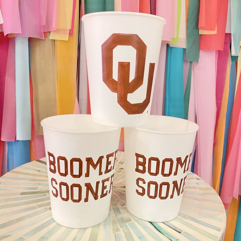 Foster OU Boomer Sooner Reusable Cup Stack