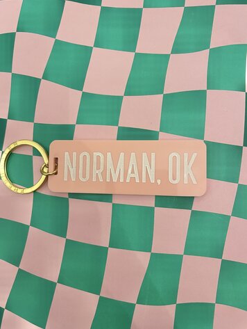 Freshwater Curated Goods Norman, Ok Keychain - Candy Pink