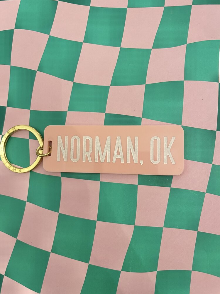 Freshwater Curated Goods Norman, Ok Keychain - Candy Pink