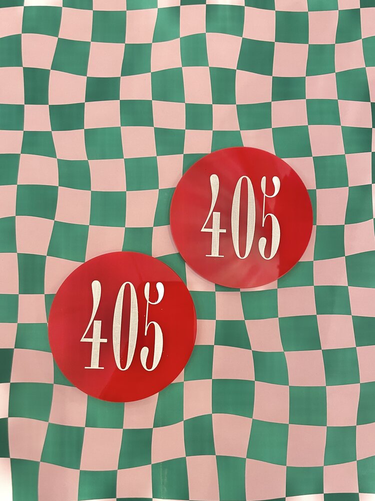 Freshwater Curated Goods 405 Coaster - Red