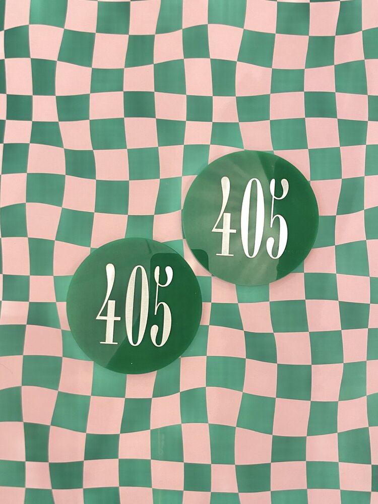 Freshwater Curated Goods 405 Coaster - Kelly Green