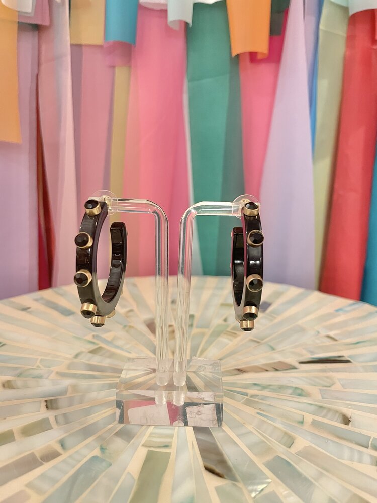 canvas Moxie Earrings-Black