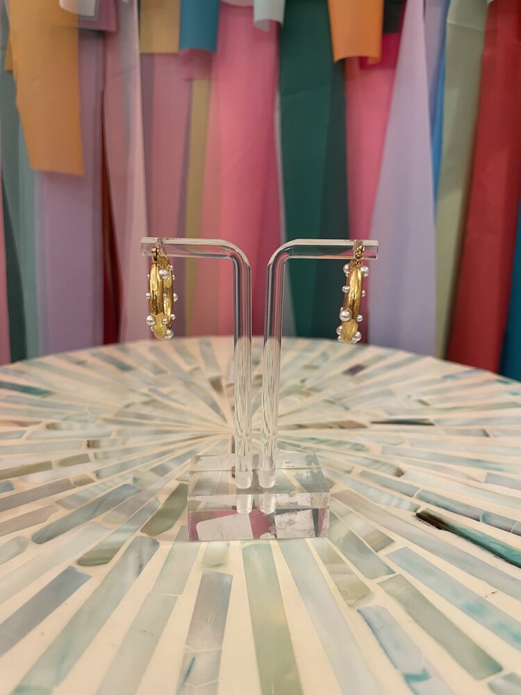 Amady Jewelry Millie Pearl Hoop Earrings