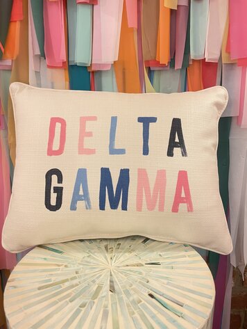 Little Birdie Delta Gamma Sorority Tones Pillow