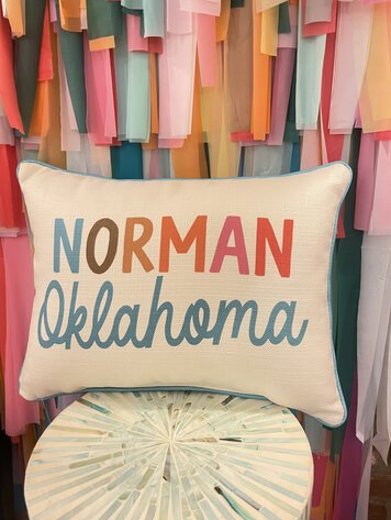 Little Birdie Multicolor Norman, OK Pillow