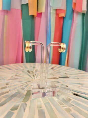 Accessory Concierge Two Tone Metal Hoops