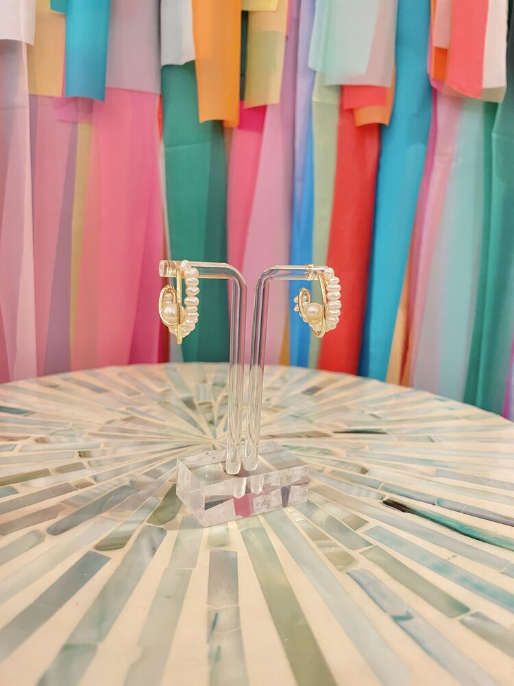 Taylor Shaye Gemma Pearl Hoops