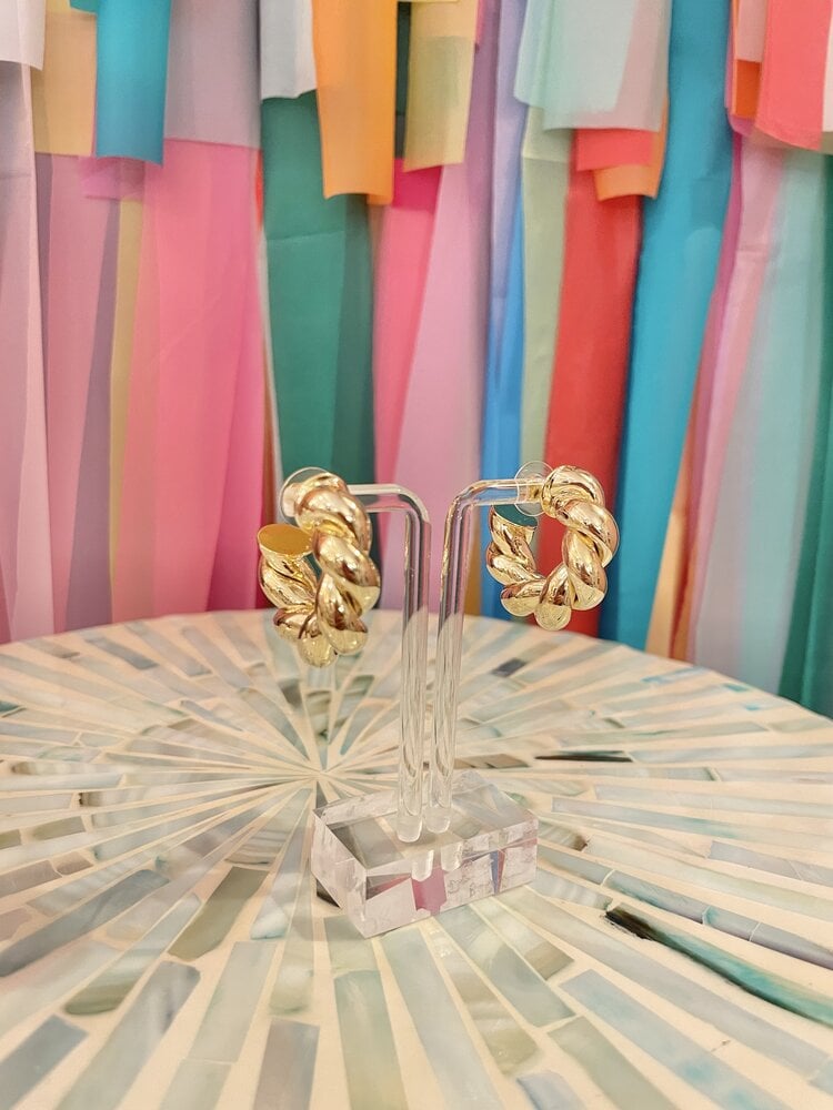 Accessory Concierge Coiled Gold Hoop