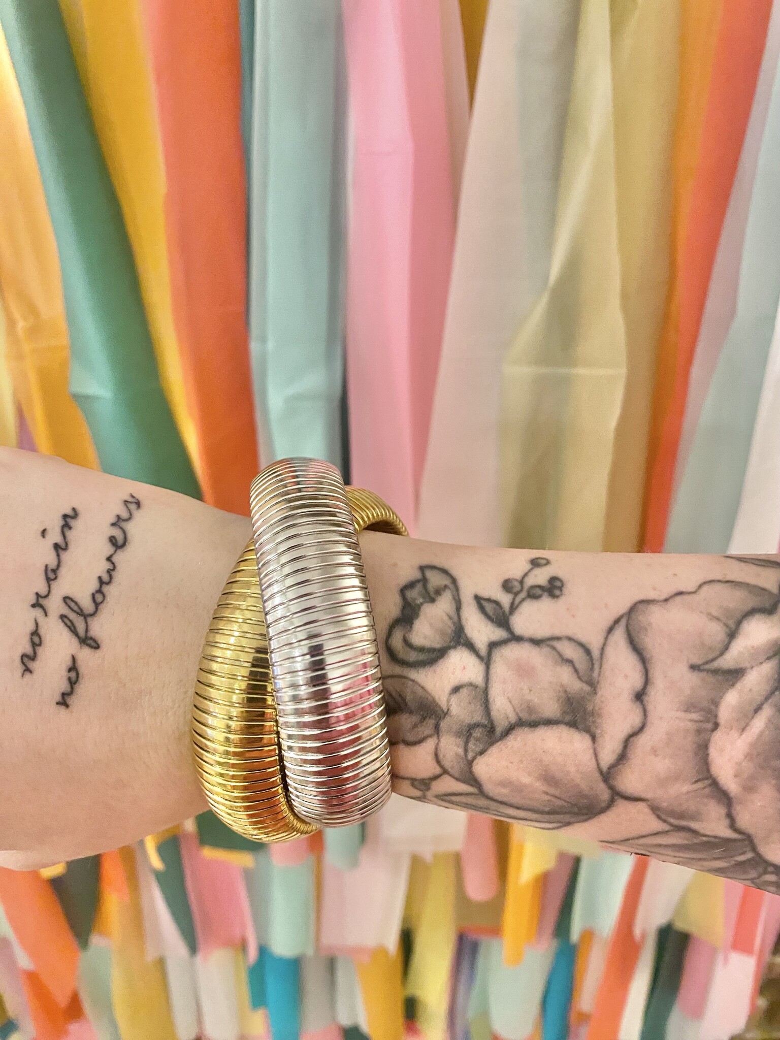 Accessory Concierge Two Tone Twisted Metal Cobra Bracelet Savvy Blake LLC