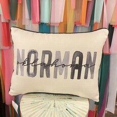 Little Birdie Grey Norman, OK Pillow