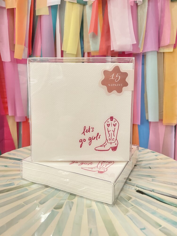 BrodieBee Let's Go Girls Boot Cocktail Napkin Set