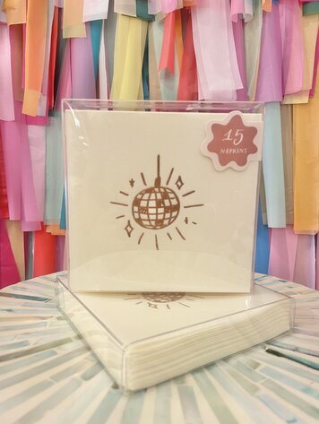 BrodieBee Disco Ball Cocktail Napkin Set