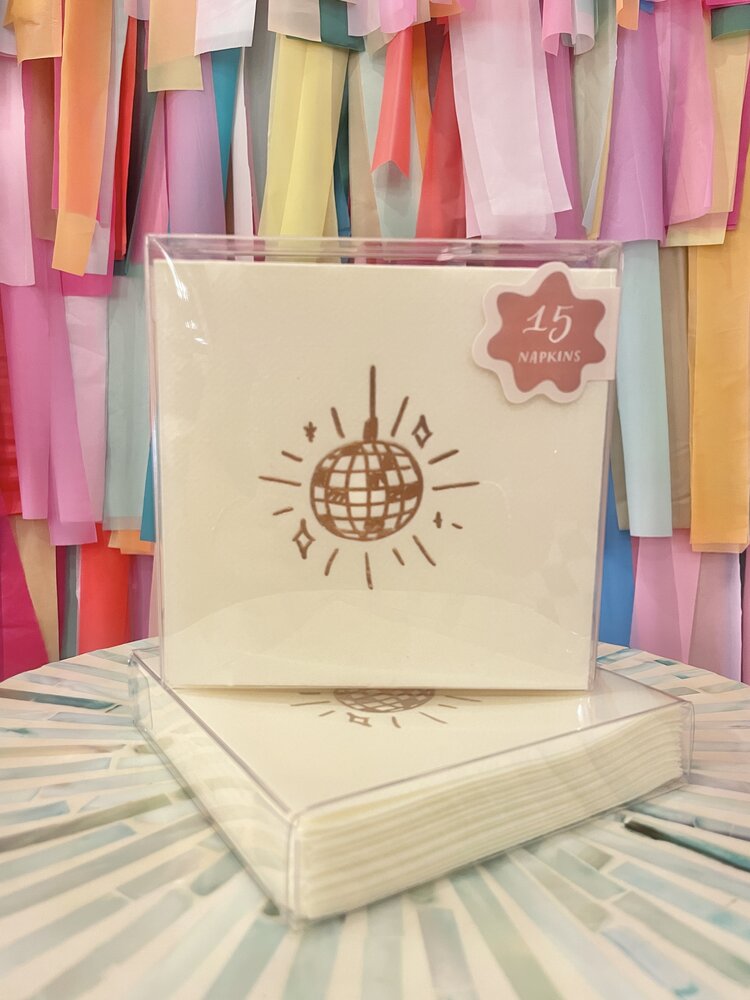 BrodieBee Disco Ball Cocktail Napkin Set