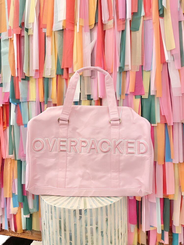 KenzKustomz Overpacked Pink Nylon Duffle Bag