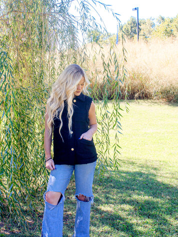 Miou Muse Girl On Fire Tweed Vest