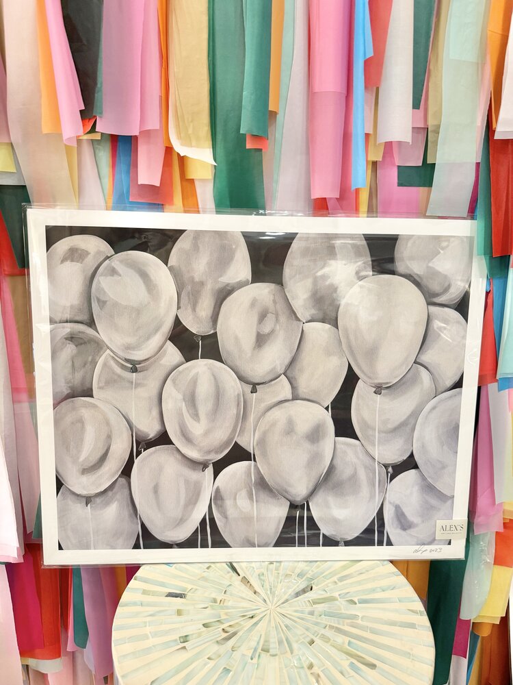 ALEX'S White Balloon Print - 16x20