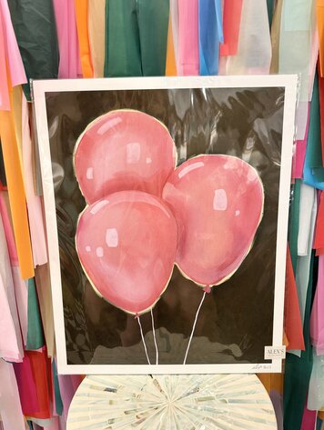 ALEX'S Pink Balloons Print - 16x20