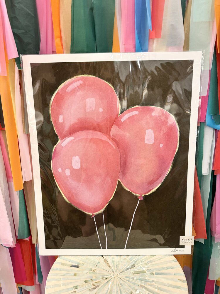 ALEX'S Pink Balloons Print - 16x20