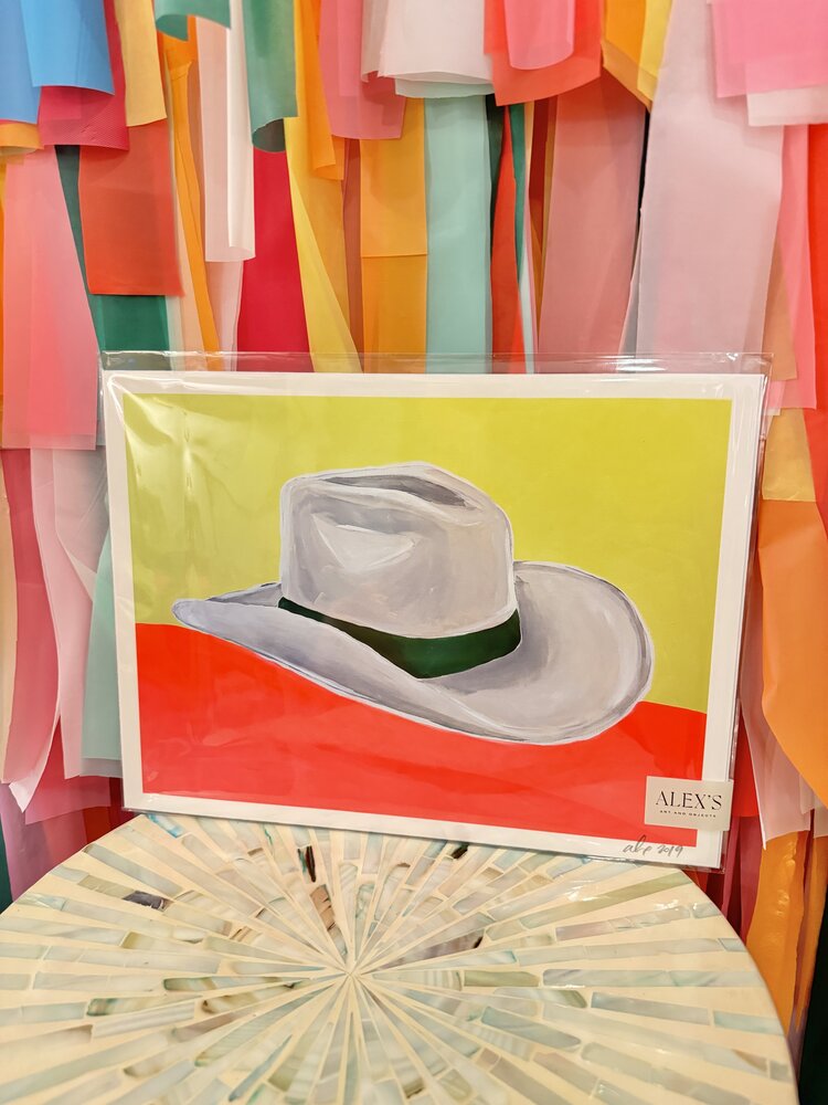 ALEX'S Electric Cowboy Hat Print - 9x12