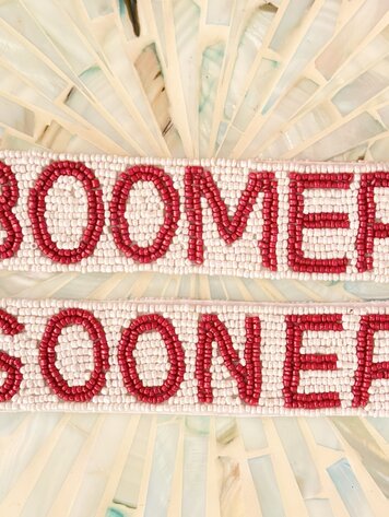 Social Statement Boomer Sooner Wristlet Keychain