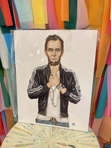 LX Artworks LX 11x14 Paper Print - Prayer Hands Abe