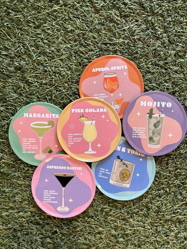 Celiya Home Cocktail Coaster Set of 6