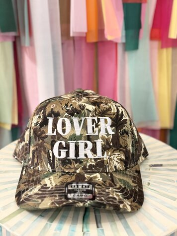 Friday + Saturday Lover Girl Camo Trucker Hat