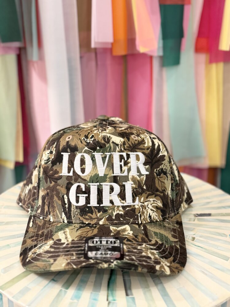 Friday + Saturday Lover Girl Camo Trucker Hat