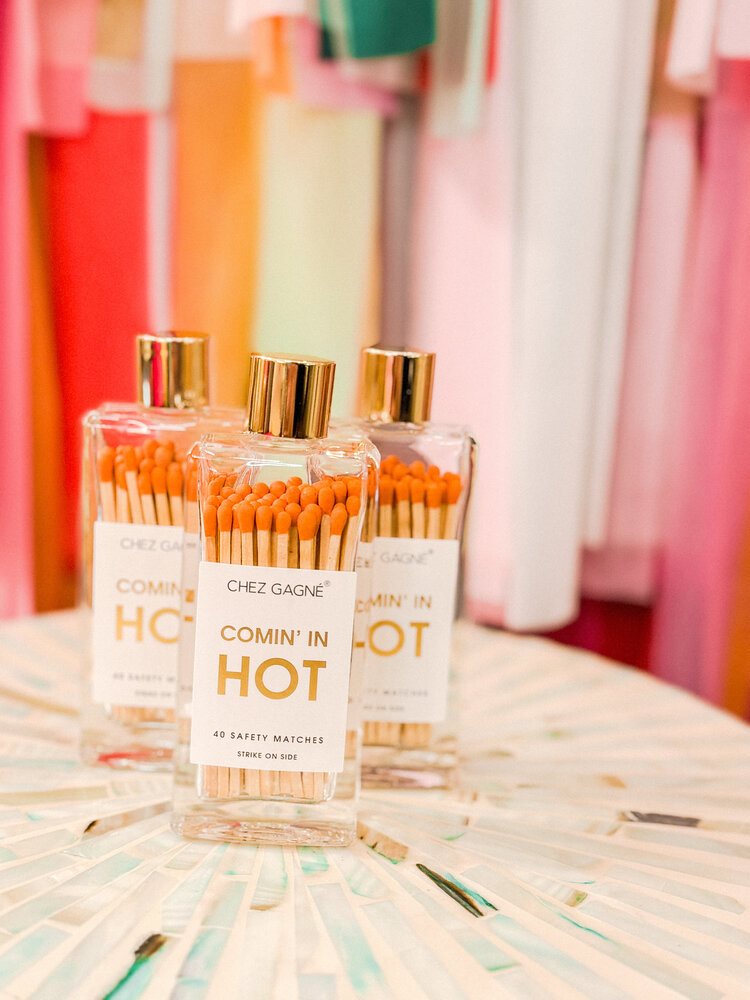 Chez Gagne Glass Bottle Matches - Coming In Hot