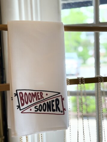 Little Birdie Oklahoma Double Collegiate Pennant Tea Towel