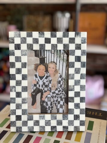 Handicraft Home Checked Black & White Picture Frame - 4x6