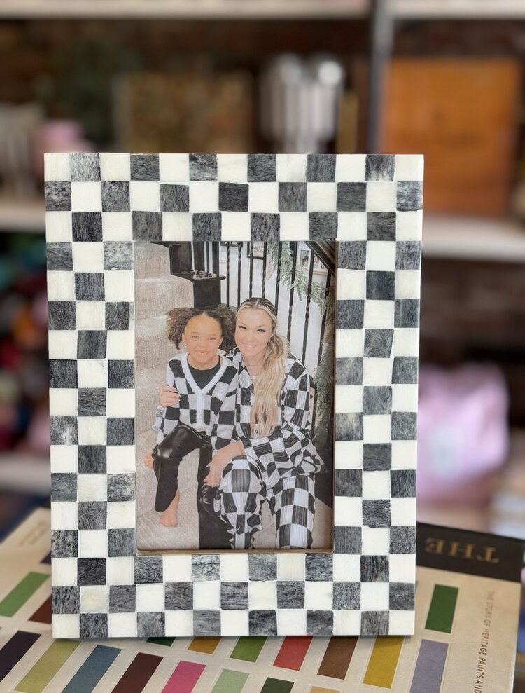 Handicraft Home Checked Black & White Picture Frame - 4x6