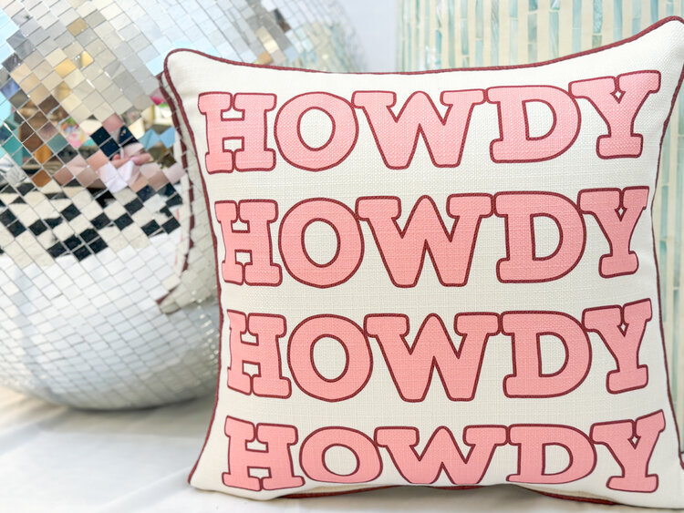 Little Birdie Howdy Pillow