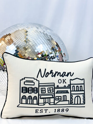 Little Birdie Main Street Norman, OK Pillow