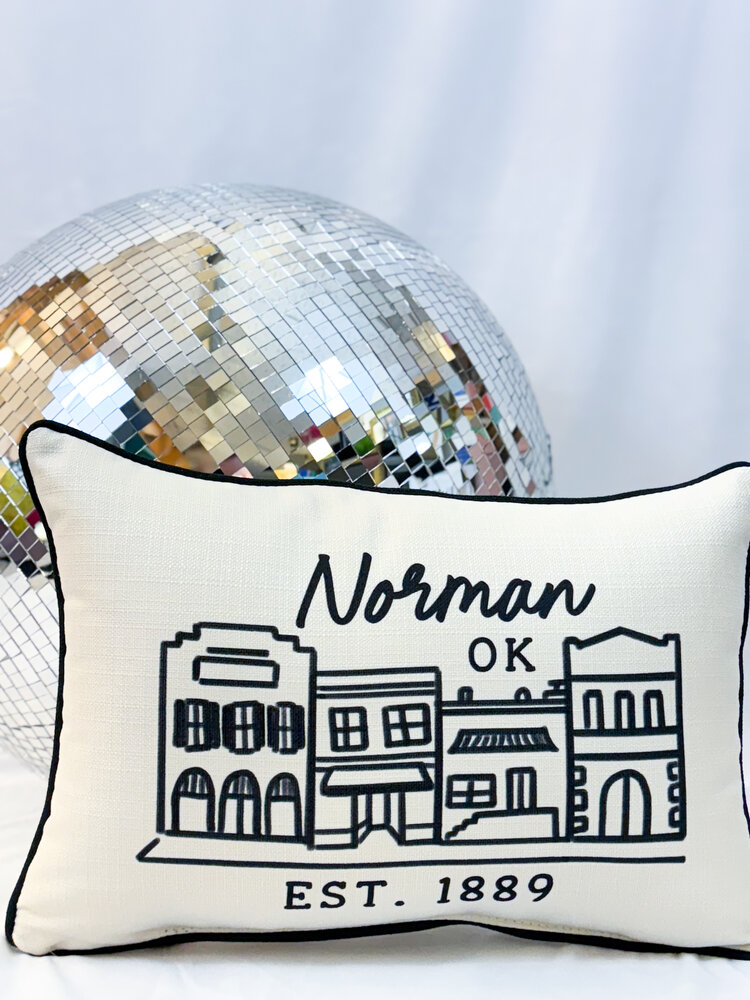 Little Birdie Main Street Norman, OK Pillow