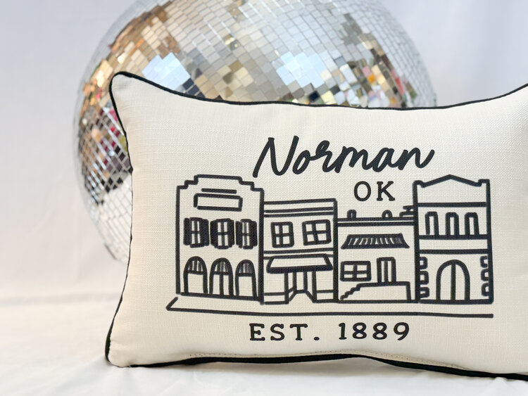Little Birdie Main Street Norman, OK Pillow