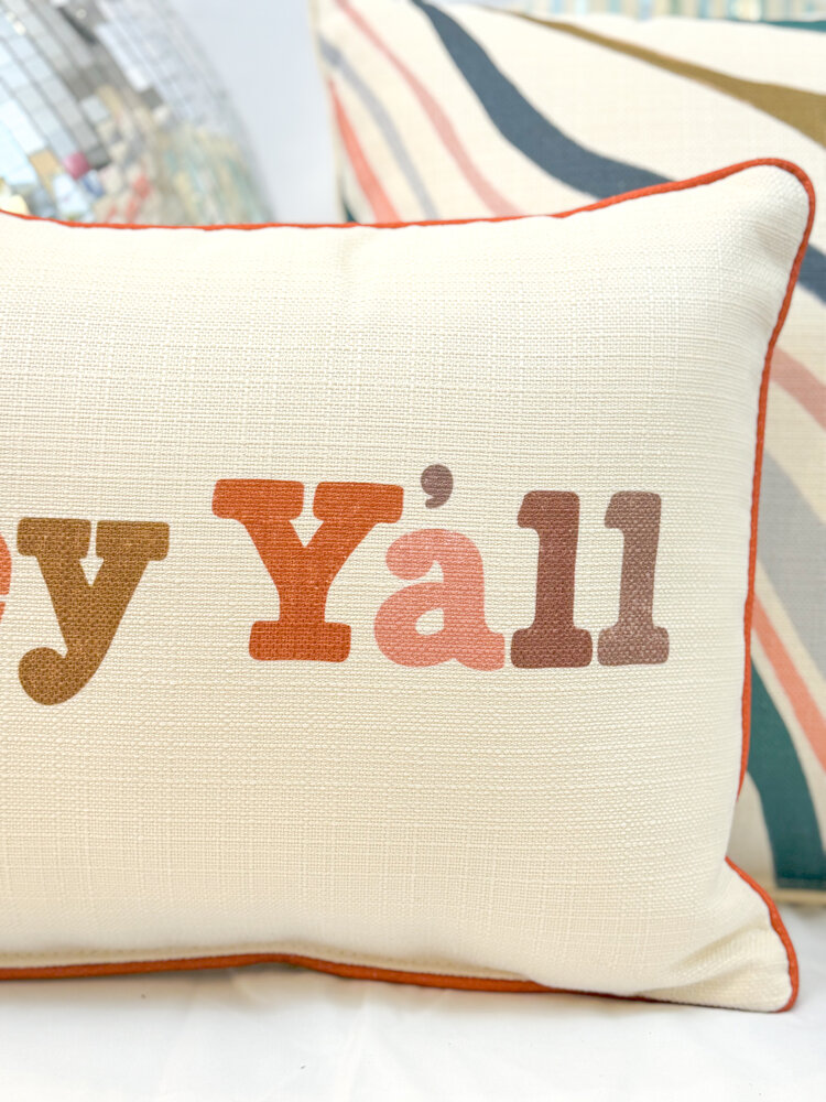 Little Birdie Hey Y'all Pillow