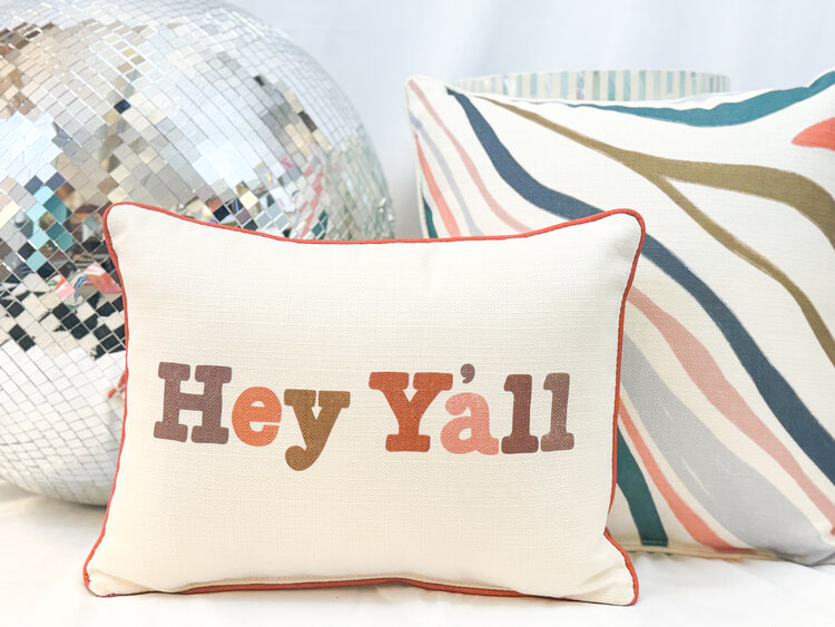 Little Birdie Hey Y'all Pillow