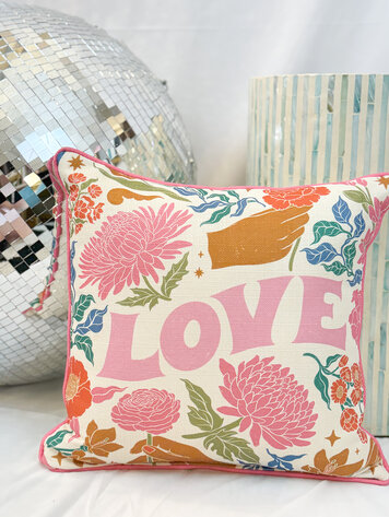 Little Birdie Dainty Floral Love Pillow