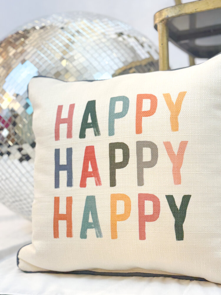 Little Birdie HAPPY HAPPY HAPPY Pillow