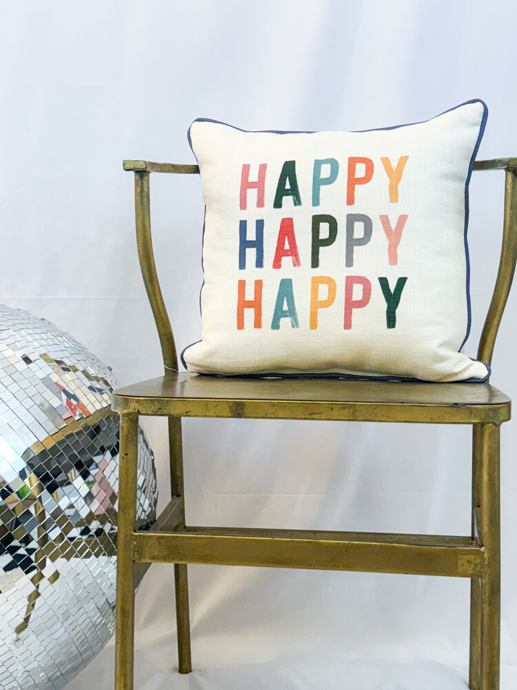 Little Birdie HAPPY HAPPY HAPPY Pillow