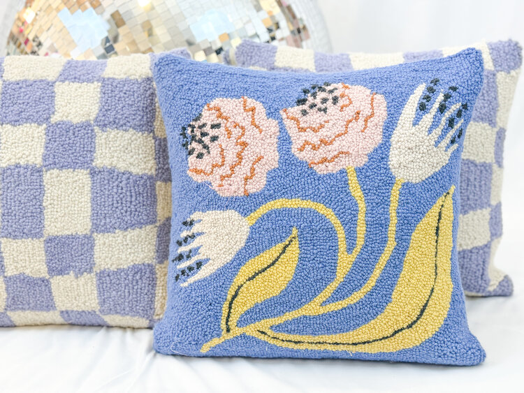 Peking Handicraft Organic Florals Hook Pillow