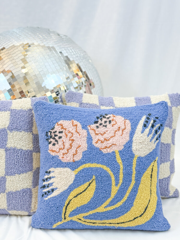 Peking Handicraft Organic Florals Hook Pillow