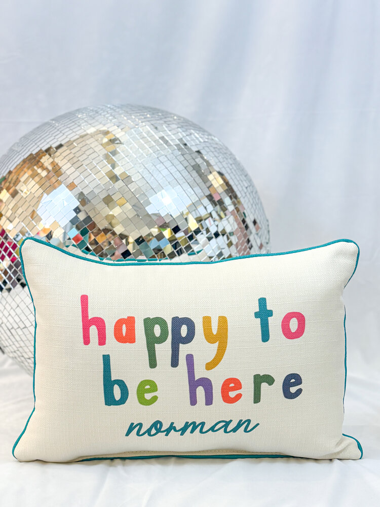 Little Birdie Happy To Be Here Norman Pillow