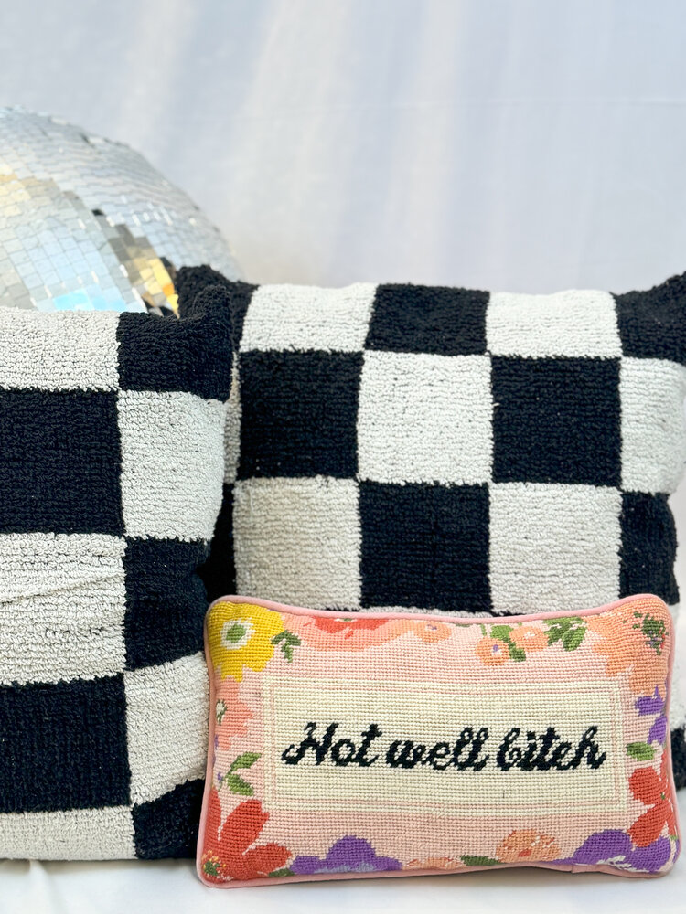 Furbish Not Well Bitch Needlepoint Pillow