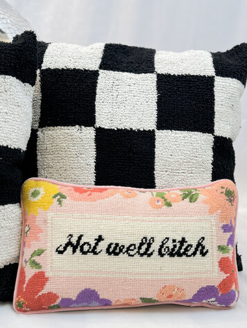 Furbish Not Well Bitch Needlepoint Pillow